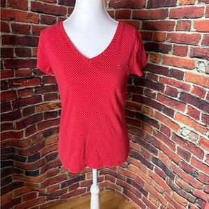 Red Polka Dot Women's Top